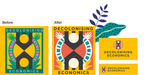 Various Decolonising Economics logos