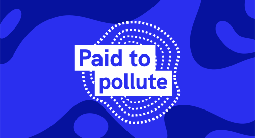 Paid to pollute logo